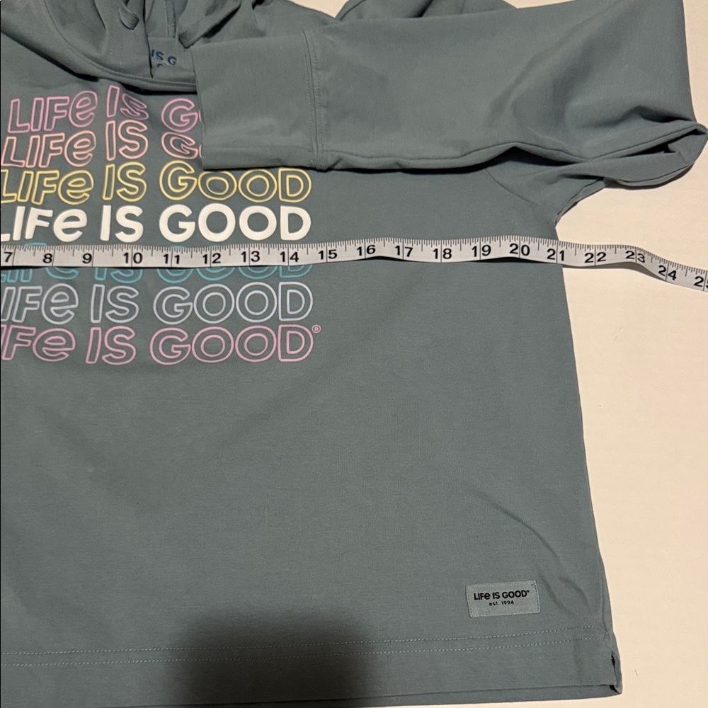 Life Is Good Blue Hoodie Sweater S - Picture 6 of 8